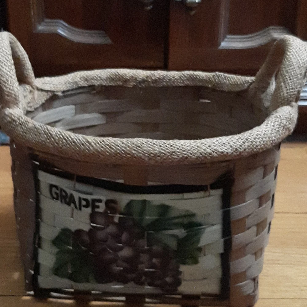 Painted Grapes Basket
